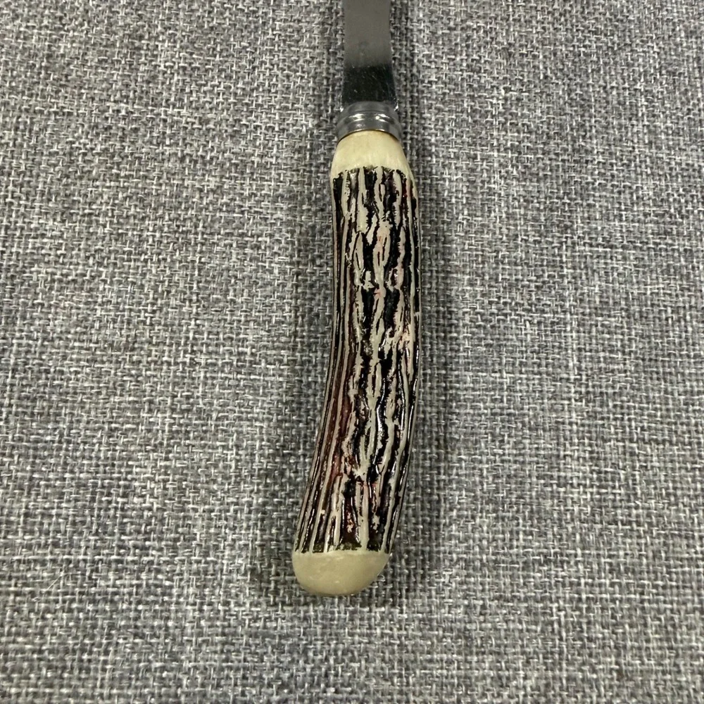 VTG Meat Roast Carving Fork Japan Stag Handle Stainless Steel Rustic Kitchen